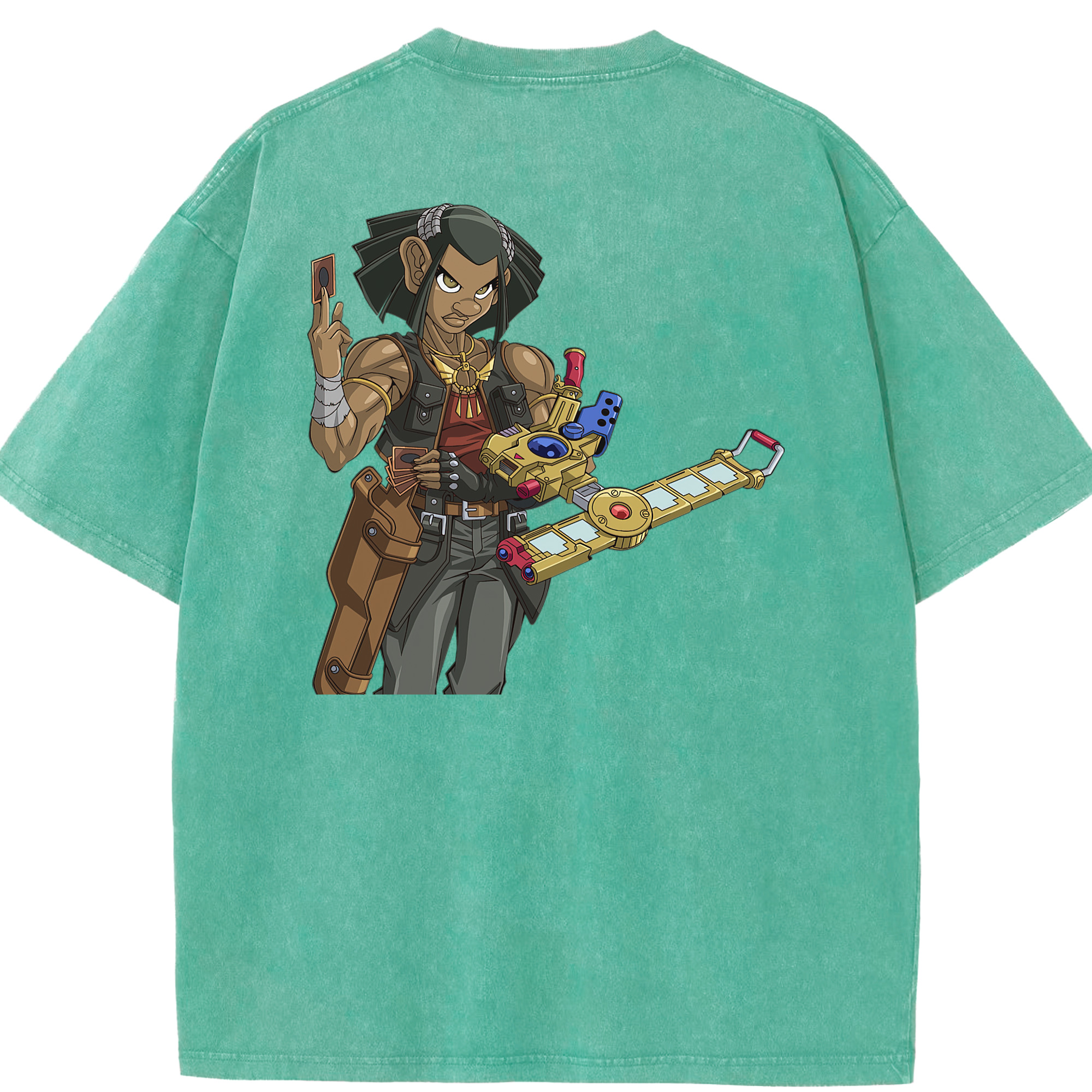 （画像用） 遊☆戯☆王 Yu-Gi-Oh! 綿100% ヴィンテージ風 半袖Tシャツ（背面プリント）